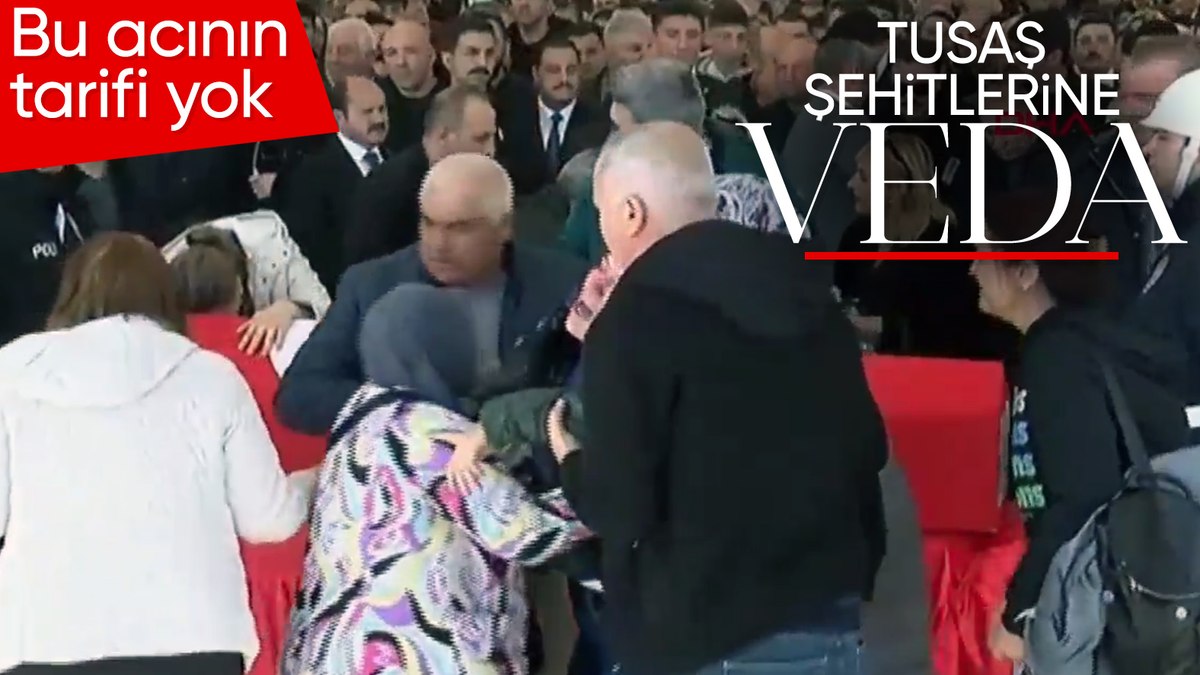 TUSAŞ terör saldırısı şehitleri için cenaze töreni düzenlendi